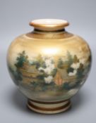 A Japanese Satsuma vase, Meiji period, height 19cm signedCONDITION: Structurally good; gilding worn