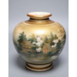 A Japanese Satsuma vase, Meiji period, height 19cm signedCONDITION: Structurally good; gilding worn