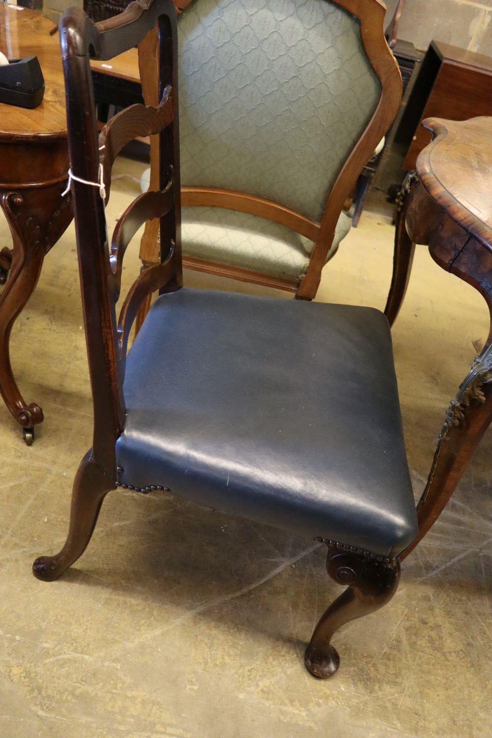 A George II style walnut ladderback dining chairCONDITION: Appear to be two repairs to the top of - Image 3 of 3