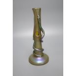An Austrian iridescent glass serpent vase, 13cm