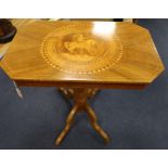 An inlaid Sorrento table, width 81cm depth 53cm height 74cm