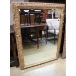 A rectangular gilt frame wall mirror, 89 x 121cm