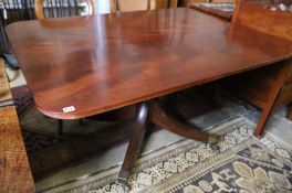 A George III rectangular mahogany breakfast table, width 141cm, depth 103cm, height 73cm