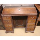 A George III style mahogany bureau bookcase, width 105cm, depth 53cm, height 178cm
