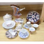A group of mixed 18th and 19th century English and Continental porcelain, mostly damaged, for