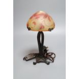 A Garabelle cameo glass lamp, 30.5cm overall