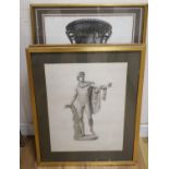 Piranesi, pair of engravings, Studies of classical urns, 72 x 44cm approx., a pair of studies of