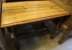 An early 19th century French provincial cherry and walnut centre table, width 104cm depth 68cm