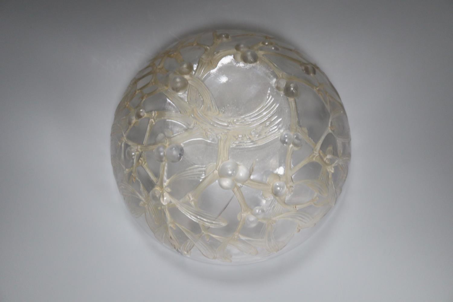 René Lalique. A pre-war glass Gui No.1 pattern bowl, no.3223, designed in 1921, moulded mark, - Image 3 of 3