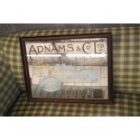 An Adnams & Co. Limited brewery advertising wall mirror 67 x 52cm.