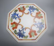 A pietra dura plaque, 31cm sq.