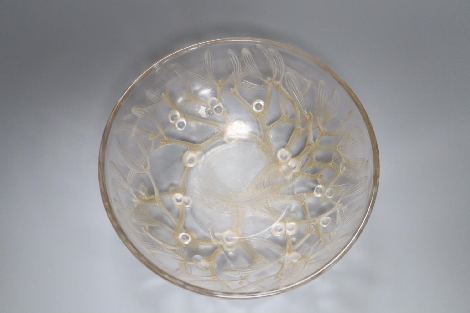 René Lalique. A pre-war glass Gui No.1 pattern bowl, no.3223, designed in 1921, moulded mark, - Image 2 of 3