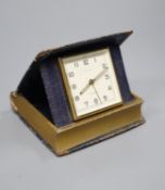 A Helveco travelling novelty timepiece, length 10.5cm