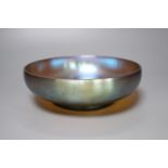 A WMF iridescent glass bowl, 20cmCONDITION: One tiny nick to inside edge of rim, size of pinhead;