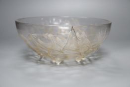 René Lalique. A pre-war glass Gui No.1 pattern bowl, no.3223, designed in 1921, moulded mark,