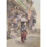 H.G. Gundy, watercolour, Japanese street scene, signed, 25 x 18.5cm signed 9.75 x 7.5in.CONDITION: