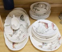 A Johnson Bros., earthenware fish service