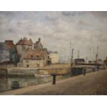 Edmond Ceria (1884-1955), oil on canvas, 'Honfleur', signed, Leicester Galleries labels verso, 32