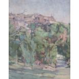 Diana Armfield (1920-), oil on board, 'Orvieto from below', initialled and inscribed verso, 20 x