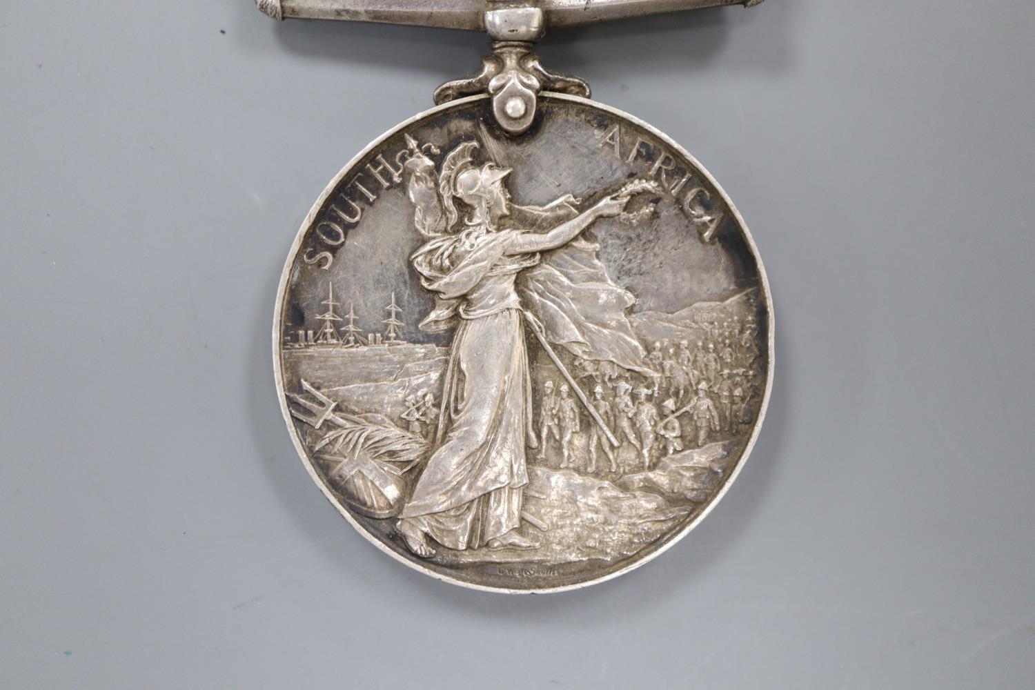 A Queen's South Africa medal with 2 clasps to Cpl. S.Wilson, Yorks Regt. with OFS & CC clasps. - Image 2 of 2