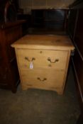 A Victorian pine bedside chest, width 61cm, depth 45cm, height 66cm