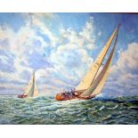 W. Bennettoil on boardYacht racingsigned and dated '7660 x 75cm