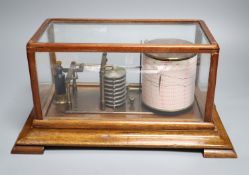 A barograph, width at base 37cm