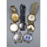 Seven assorted wrist watches including Seiko, Certina and Rotary.