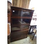 An early 20th century mahogany Kenrick Jefferson four section bookcase, width 86cm, depth 32cm,