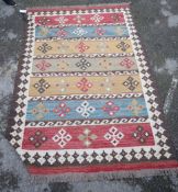 Two Kelim flat weave rugs, larger 240 x 170cm