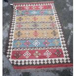 Two Kelim flat weave rugs, larger 240 x 170cm