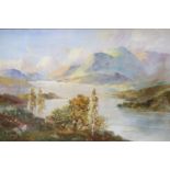 F.E. Jamieson, oil on canvas, Loch Katrine, 40 x 60cm