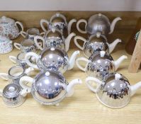 A group of 1950s chrome plate mounted tea wares, Everhart etc