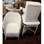 Five pieces of Lloyd Loom furniture