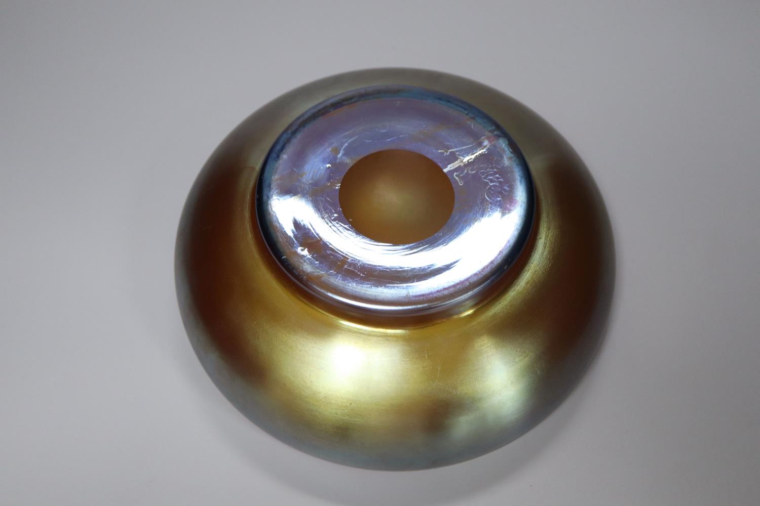 A WMF iridescent glass bowl, 20cmCONDITION: One tiny nick to inside edge of rim, size of pinhead; - Image 3 of 3