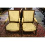 Two pairs of fauteuils