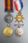 A medal group to Pte. C. England, W. Surrey Regt., comprising Queen's South Africa medal with