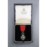 A French diamond set miniature Legion d'honneur medal