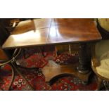 A Victorian mahogany adjustable reading table, the top fitted two adjustable sections, width 82cm,