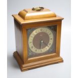 A Tempora walnut cased quartz mantel timepiece, height 24cm