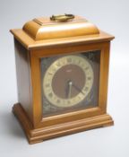 A Tempora walnut cased quartz mantel timepiece, height 24cm