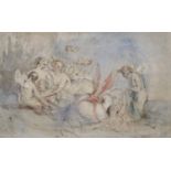 William Frost (1810-1879), ink and watercolour, The Toilet of Venus, Ruskin Gallery label verso,