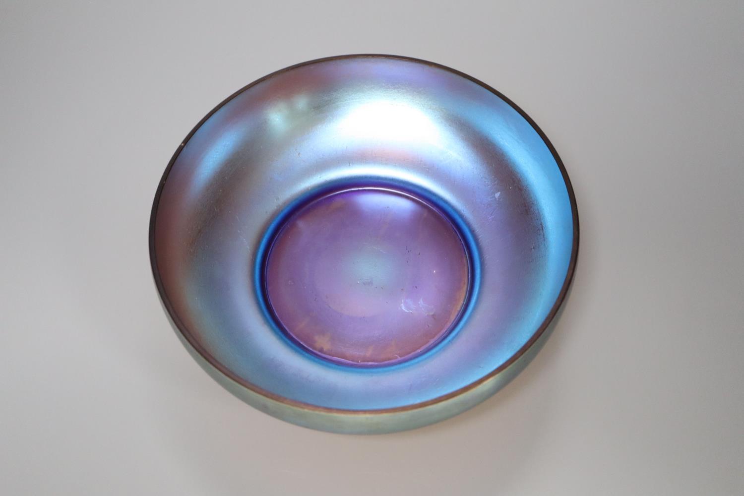 A WMF iridescent glass bowl, 20cmCONDITION: One tiny nick to inside edge of rim, size of pinhead; - Image 2 of 3