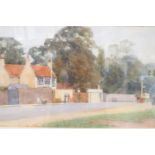 Gerald Wakeman (Irish), watercolour, Hampstead Village, signed, 30 x 49cm