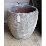 An Atlantis garden planter, 43cm diameter, height 47cm