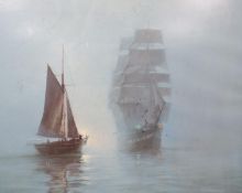 After Montague Dawson, colour print, Night Mists, overall 66 x 78cm