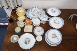 A Susie Cooper Floriana dinner and coffee wares and other Susie Cooper wares