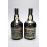 Two bottles of Amandios Old Tawny port, 1938 and 1945