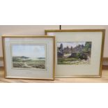 W W Collins, two watercolours, Purbeck Heath and Old Mill Pool, Swanage, signed, 17 x 25cm,