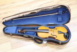 A 'Hidalgo' violin (in Boosey & Hawkes Ltd case) with bow